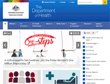 Tablet Screenshot of carers.health.gov.au