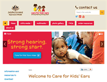 Tablet Screenshot of careforkidsears.health.gov.au