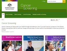 Tablet Screenshot of cervicalscreen.health.gov.au