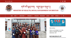 Desktop Screenshot of health.gov.bt