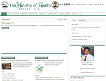 Tablet Screenshot of health.gov.bz
